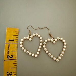 Elegant Heart-Shaped Pearl Earrings